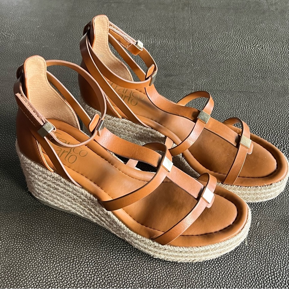 Franco Sarto Pana Espadrille Wedge Sandals - LIKE NEW (Size 7) - Picture 2 of 7